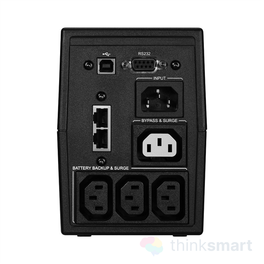 AEG UPS Protect A. fekete szünetmentes tápegység, 700VA, 420W, torony, LCD, USB/RS232, +DIN-adapter (6000021990)