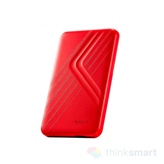 APACER AC236 piros külső HDD, 2.5", 2TB, USB 3.2 (AP2TBAC236R-1)