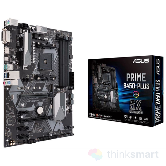 ASUS PRIME B450-PLUS AMD AM4 ATX alaplap (90MB0YN0-M0EAY0)