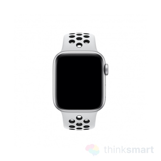 Apple Nike Sport Band óraszíj - platina/fekete | Apple Watch, 44mm, S/M & M/L