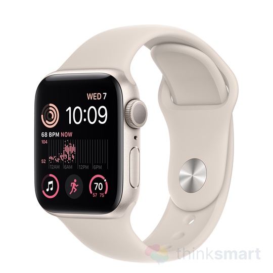 Apple Watch SE 2022 okosóra - csillagfény | 40mm, GPS, alumínium, csillagfény sportszíj