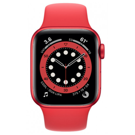 Apple Watch Series 6 okosóra - piros | 40mm, GPS, alumínium, piros sportszíj