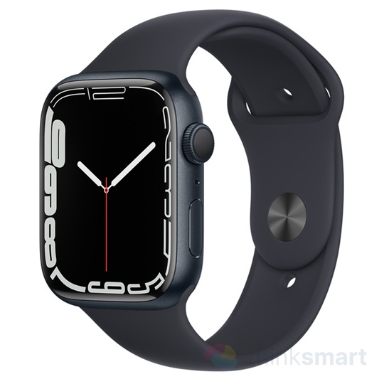 Apple Watch Series 7 okosóra - éjfekete | 45mm, GPS, alumínium, éjfekete sportszíj