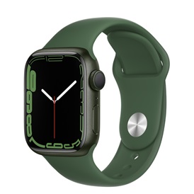 Apple Watch Series 7 okosóra - zöld | 41mm, GPS, alumínium, rétzöld sportszíj