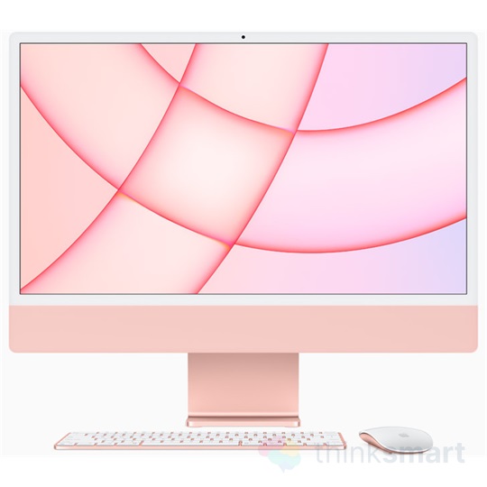 Apple iMac 24" asztali számítógép - pink | M1 8C CPU, 8C GPU, 8GB RAM, 256GB SSD, magyar billentyűzet