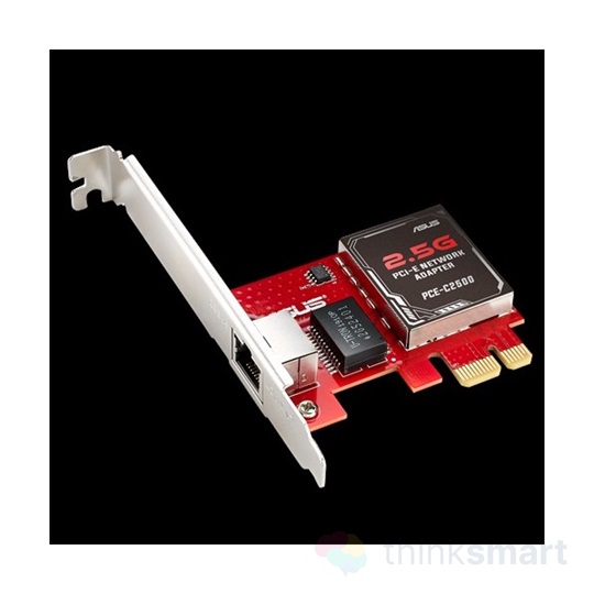 Asus PCE-C2500 PCI-e 2.5G/1G/100Mbps 802.1q/p, 802.3ab/bz/u, 1x PCIe, 1x RJ45, 120.5 x 83.6 x 21.6 cm