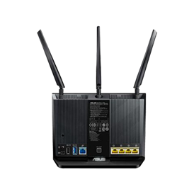 Asus RT-AC68U V3 router, 600+1300Mbps, 802.11 a/b/g/n/ac, 1x Gigabit WAN, 4x Gigabit LAN, 1x USB2.0, 1x USB3.0, 2,4GHz/5