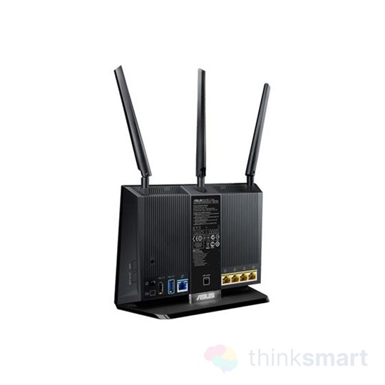 Asus RT-AC68U V3 router, 600+1300Mbps, 802.11 a/b/g/n/ac, 1x Gigabit WAN, 4x Gigabit LAN, 1x USB2.0, 1x USB3.0, 2,4GHz/5