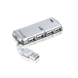Aten UH275Z-AT-G 4 portos USB2.0 aktív HUB - fehér