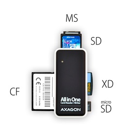 Axagon CRE-X1 USB 2.0 SD/microSD/MS/CF/XD kártyaolvasó