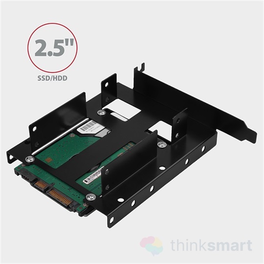 Axagon RHD-P35 1x3,5" és 2x2,5" fekete SSD / HDD beépítő keret PCI slotba