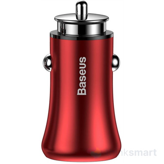 Baseus Gentleman 5V/4.8A USB szivargyújtó töltő - piros (CCALL-GB09)