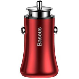 Baseus Gentleman 5V/4.8A USB szivargyújtó töltő - piros (CCALL-GB09)