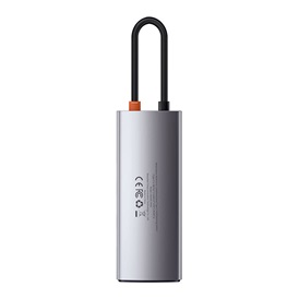 Baseus Metal Gleam 5-in-1 HUB - szürke | USB-C, 3xUSB-A, HDMI