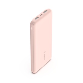 Belkin Boost Charge külső akkumulátor - rózsaszín | 10.000 mAh, USB-C 15W, 2xUSB-A, USB-A > USB-C adatkábel