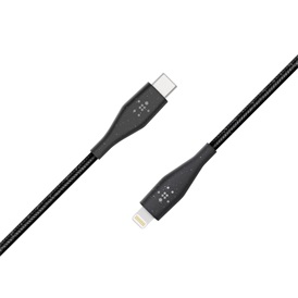 Belkin DuraTeka Plus adatkábel - fekete | 1.2m, Lightning - USB-C