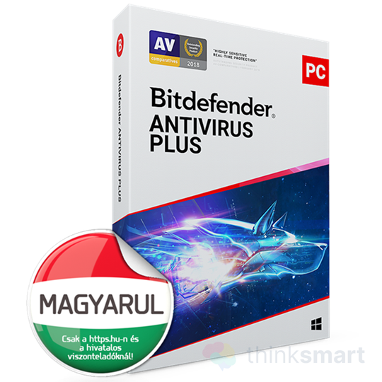 Bitdefender AV01ZZCSN1201LEN Antivirus Plus 1 év, 1 PC