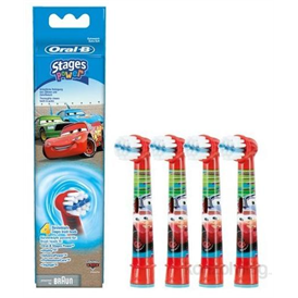 Oral-B EB10-4 Kids Cars elektormos fogkefe pótfej - színes