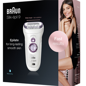 Braun SES9700 Silk-Epil 9 SensoSmart Wet&Dry epilátor - fehér