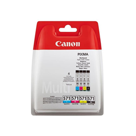 CANON CLI-571KIT tintapatron, multipack, Pixma MG 5700, 6800, 7700 nyomtatókhoz, b+c+m+y, 4 x 7ml (0386C005)