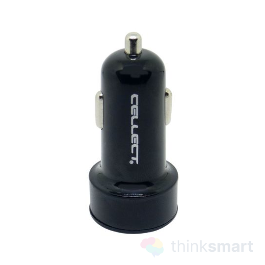 Cellect autós töltő adapter 2 USB csatlakozóval 3.1 A - Fekete (MPCB-2USB-3.1A)