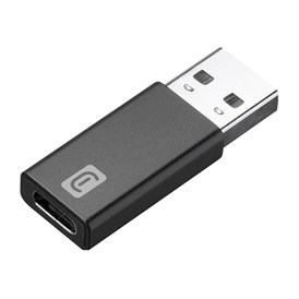 Cellularline DRIVE adapter (USB - Type-C, töltéshez, adatátvitelhez) FEKETE | USBC2ACARADAPTERK