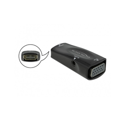 DELOCK átalakító, HDMI-A anya - VGA anya, 1080p, audió funkcióval (66560)