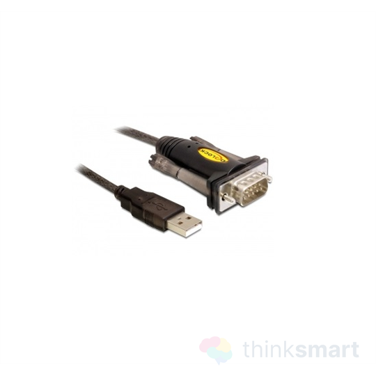 DELOCK átalakító, USB 2.0 Type-A - 1x Soros DB9 RS-232, 1,5m (61856)