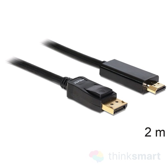 DELOCK kábel Displayport 1.2 apa-HDMI apa, 2m - DL82587