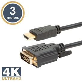 Delight 20381 HDMI > DVI-D 4K kábel - fekete | 3.0m