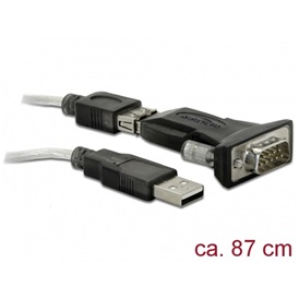 Delock 61425 USB - soros port átalakító | USB 2.0 Type-A - DB9 RS-232
