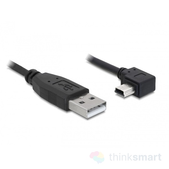 Delock 82683 USB 2.0 A apa, USB miniB 5pin elfordított apa átalakító kábel, 3m