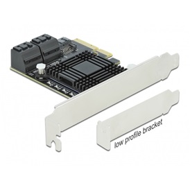 Delock 90498 5 portos SATA PCI Express x4 Kártya - alacsony profilú formatényező