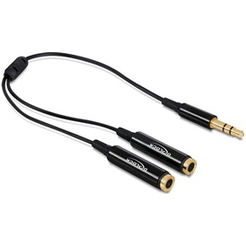 Delock Audio kábel - 25cm - fekete - 65356