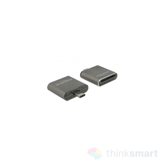 Delock Kártyaolvasó - 91498 (USB Type-C, SDHC/SDXC UHS-II/MMC, fekete)