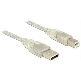 Delock 83892 USB-A 2.0 > USB-B 2.0 adatkábel - átlátszó | 1.0m