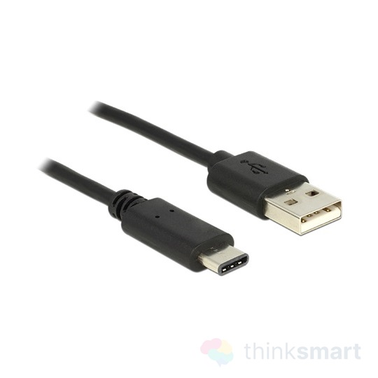 Delock USB Type-C 2,0 Apa - USB A Apa Átalakító 1m - Fekete (83600)
