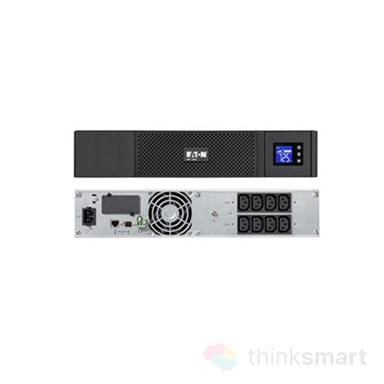 EATON 5SC1000IR fekete szünetmentes tápegység, 1000VA, 8x C13 kimenet, vonali-interaktív, LCD, USB, Rack 2U/Torony