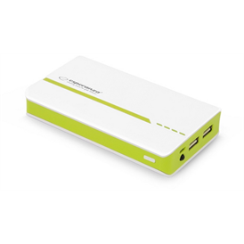 Esperanza Atom külső akkumulátor - zöld/fehér | 11.000mAh