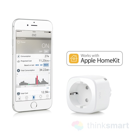 Eve Energy Smart Plug & Power okos konnektor - fehér