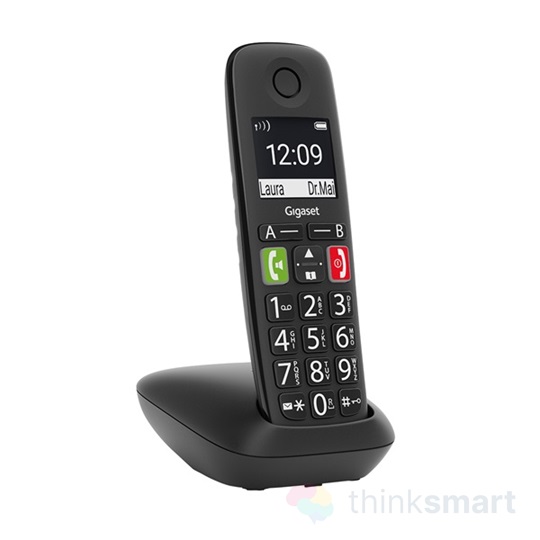 Gigaset E290 Eco DECT telefon - fekete