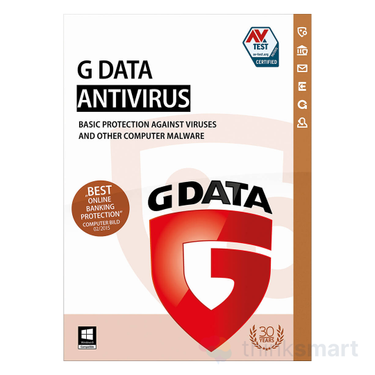 G Data Antivírus 1 Felhasználó 1 év dobozos vírusirtó szoftver (C1001ESD12001)