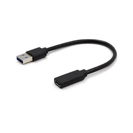 Gembird A-USB3-AMCF-01 USB-A - USB-C - fekete | M/F, 0.15m