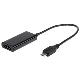 Gembird A-MHL-003 MHL - HDMI(anya) + MicroUSB átalakító adapter - fekete (A-MHL-003)