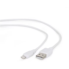 Gembird CC-USB2-AMLM-2M-W adatkábel - fehér | USB - Lightning, 2m
