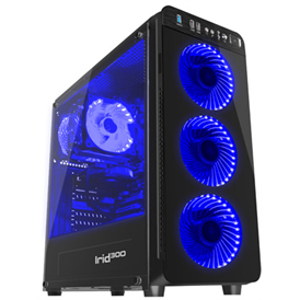 Genesis IRID 300 Midi Tower USB 3.0 számítógépház - kék