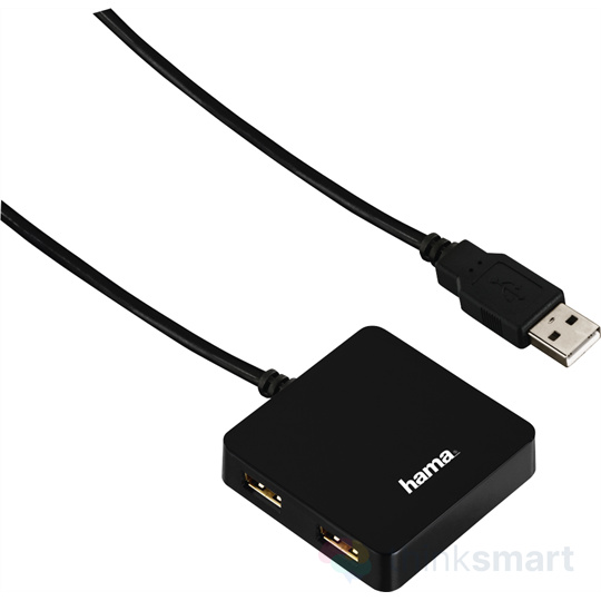 Hama 2.0 USB elosztó - 4 port - fekete (12131)