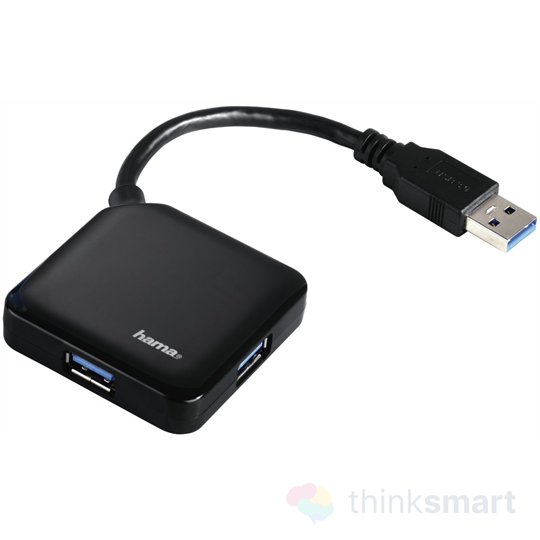 Hama 3.0 USB elosztó - 4 port - fekete (12190)