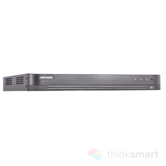 Hikvision DS-7216HQHI-K2/P DVR rögzítő (16 port, 4MP, 4MP/15fps, H265+, 2x Sata, Audio, I/O)