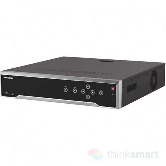 Hikvision DS-7732NI-I4/24P NVR rögzítő (32 csatorna, 256Mbps, H265, HDMI+VGA, 3xUSB, 4x Sata, eSata, I/O, 24x PoE)